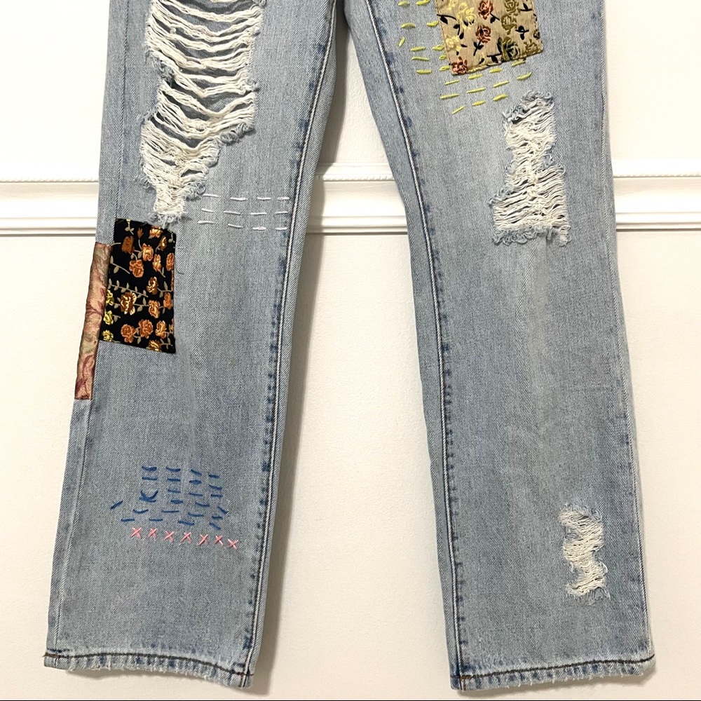Urban Outfitters x BDG • high rise cowboy jean – printed patchwork sz 25 - Picture 7 of 9
